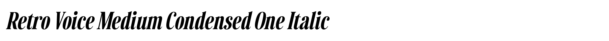 Retro Voice Medium Condensed One Italic image